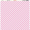 Ella and Viv Paper Company - Pretty Paisley Collection - 12 x 12 Paper - Pink Stripe