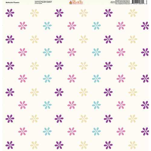 Ella and Viv Paper Company - Pretty Paisley Collection - 12 x 12 Paper - Multicolor Flowers