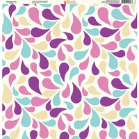 Ella and Viv Paper Company - Pretty Paisley Collection - 12 x 12 Paper - Multicolor Dew Drops