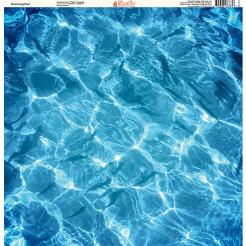 Ella and Viv Paper Company - H2O Collection - 12 x 12 Paper - Swimming Pool