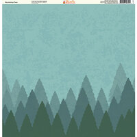 Ella and Viv Paper Company - The Great Outdoors Collection - 12 x 12 Paper - Mountaintop Trees