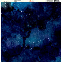 Ella and Viv Paper Company - Watercolor Dreams Collection - 12 x 12 Paper - Night Sky Watercolor