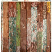 Ella and Viv Paper Company - Wood Backgrounds Collection - 12 x 12 Paper - Three