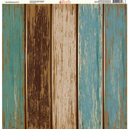 Ella and Viv Paper Company - Wood Backgrounds Collection - 12 x 12 Paper - Seven