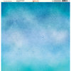 Ella and Viv Paper Company - Painted Collection - 12 x 12 Paper - Ocean Blue Watercolor