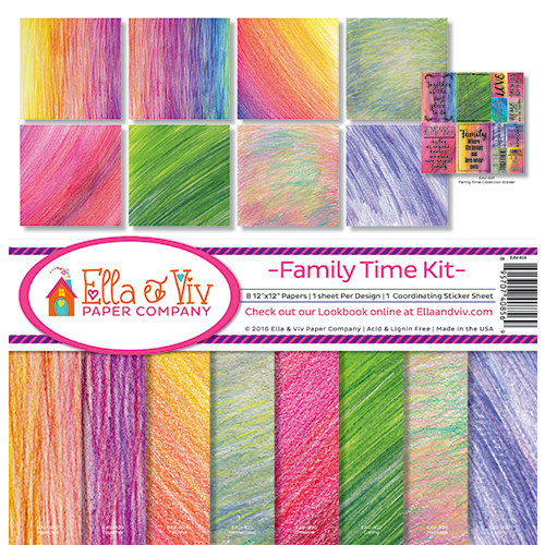 Ella and Viv Paper Company - Family Time Collection - 12 x 12 Collection Kit