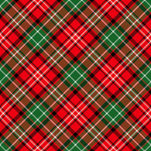 Ella and Viv Paper Company - Perfectly Plaid Collection - 12 x 12 Paper - Christmas Tartan