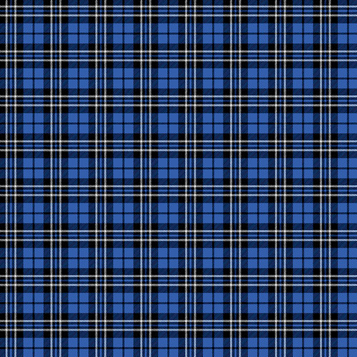 Ella and Viv Paper Company - Perfectly Plaid Collection - 12 x 12 Paper - Blue Tartan