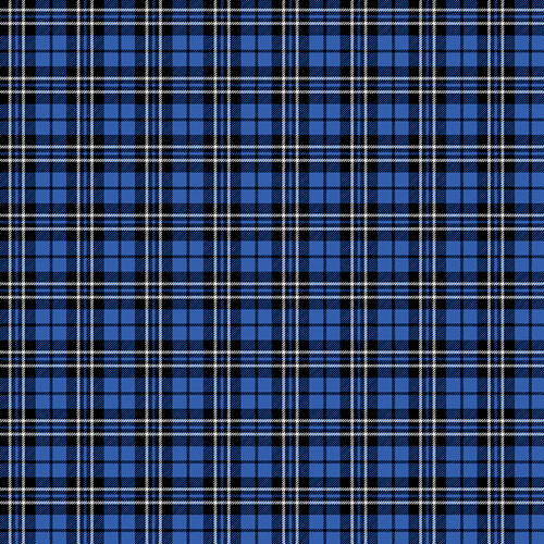 Ella and Viv Paper Company - Perfectly Plaid Collection - 12 x 12 Paper -  Blue Tartan