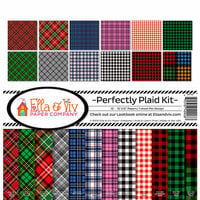 Ella and Viv Paper Company - Perfectly Plaid Collection - 12 x 12 Kit