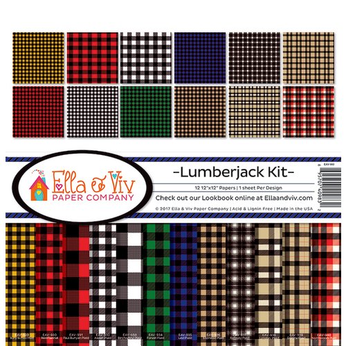 Ella and Viv Paper Company - Lumberjack Collection - 12 x 12 Collection Kit