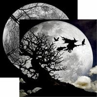 Reminisce - Eerie Night Collection - Halloween - 12 x 12 Double Sided Paper - Full Moon
