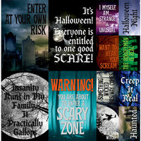 Reminisce - Eerie Night Collection - Halloween - 12 x 12 Cardstock Stickers - Poster
