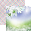 Reminisce - Easter Time Collection - 12 x 12 Double Sided Paper - Easter Lilies
