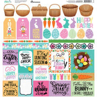 Reminisce - Easter Time Collection - 12 x 12 Cardstock Stickers - Elements