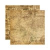 Reminisce - Expedition Destination Collection - 12 x 12 Double Sided Paper - World Map