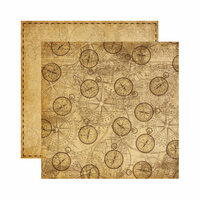 Reminisce - Expedition Destination Collection - 12 x 12 Double Sided Paper - Compass