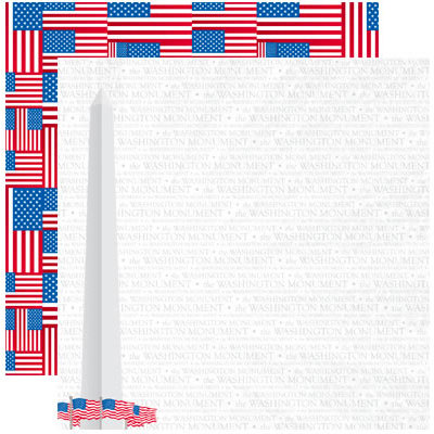 Reminisce - The 4th Collection - 12 x 12 Double Sided Paper - The Washington Monument