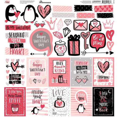 Reminisce - Forever In Love Collection - 12 x 12 Sticker Sheet
