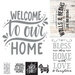Ella and Viv Paper Company - Frameable Quotes Collection - 12 x 12 Double Sided Paper - Home with Foil Accents