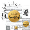 Ella and Viv Paper Company - Frameable Quotes Collection - 12 x 12 Double Sided Paper - Beautiful with Foil Accents