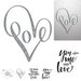 Ella and Viv Paper Company - Frameable Quotes Collection - 12 x 12 Double Sided Paper - Love 2 with Foil Accents