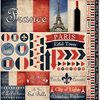 Reminisce - France Collection - 12 x 12 Cardstock Stickers - Elements