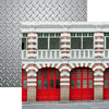 Reminisce - Firefighter Collection - 12 x 12 Double Sided Paper - Fire Station