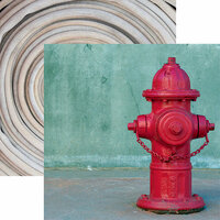 Reminisce - Firefighter Collection - 12 x 12 Double Sided Paper - Hydrant