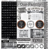 Reminisce - Family Story Collection - 12 x 12 Cardstock Sticker Sheet - Alpha Combo