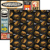 Reminisce - Food Truck Fest Collection - 12 x 12 Double Sided Paper - Burgers
