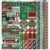 Reminisce - Football Collection - 12 x 12 Cardstock Stickers - Multi
