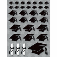 Reminisce - Graduation Collection - 3 Dimensional Stickers - Grad Hats