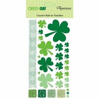 Reminisce - Green Day - St. Patrick's Day - Creative Rub On Transfers - Shamrocks, CLEARANCE