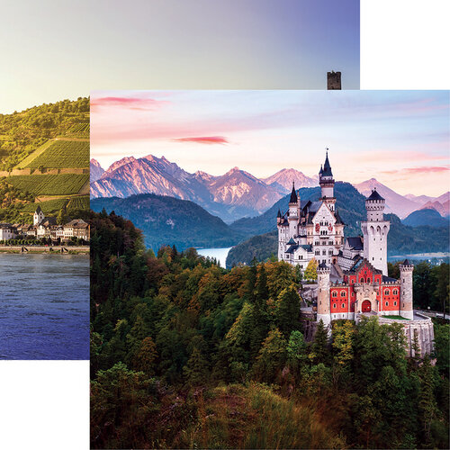 Ella and Viv Paper Company - Germany Collection - 12 x 12 Double Sided Paper - Neuschwanstein