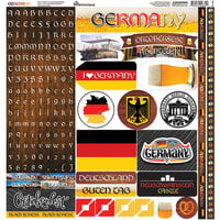 Ella and Viv Paper Company - Germany Collection - 12 x 12 Cardstock Stickers - Elements