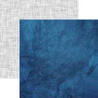 Reminisce - Garage Grunge Collection - 12 x 12 Double Sided Paper - Navy Grunge