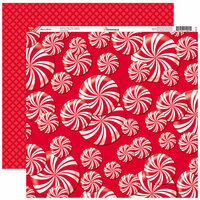 Reminisce - Gingerbread Lane Collection - Christmas - 12 x 12 Double Sided Paper - Merry Mints