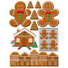 Reminisce - Gingerbread Lane Collection - Christmas - 3 Dimensional Die Cut Stickers - Gingerbread