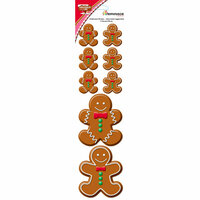 Reminisce - Gingerbread Lane Collection - Christmas - Chipboard Stickers - Gingerbread Men