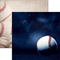 Reminisce - Game Day Baseball Collection - 12 x 12 Double Sided Paper - Baseball 3
