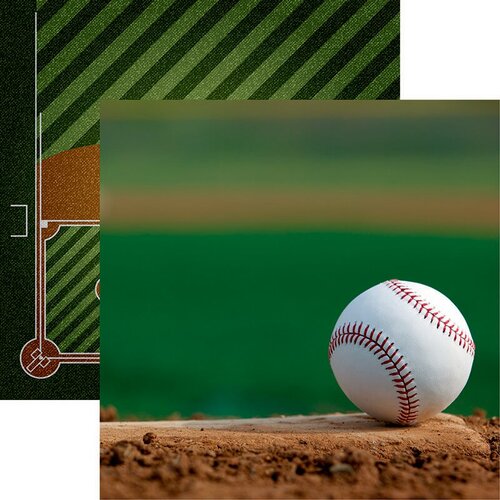 Reminisce - Game Day Baseball Collection - 12 x 12 Double Sided Paper - Baseball 4