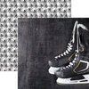 Reminisce - Game Day Hockey Collection - 12 x 12 Double Sided Paper - Skates