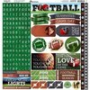 Reminisce - Game Day Football Collection - 12 x 12 Cardstock Sticker Sheet - Alpha Combo