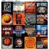 Reminisce - Game Day Basketball Collection - 12 x 12 Cardstock Stickers - Squares