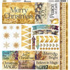 Reminisce - Gold Christmas Collection - 12 x 12 Cardstock Stickers - Elements