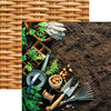 Reminisce - Growing Garden Collection - 12 x 12 Double Sided Paper - Let's Dig In