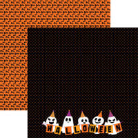 Reminisce - Halloween - Ghost Party Collection - 12 x 12 Double Sided Paper - Ghost Party