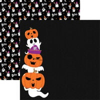 Reminisce - Halloween - Ghost Party Collection - 12 x 12 Double Sided Paper - Trick Or Treat