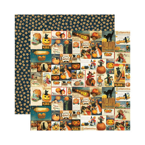 Reminisce - Hallowe'en Collection - 12 x 12 Double Sided Paper - Fright Night